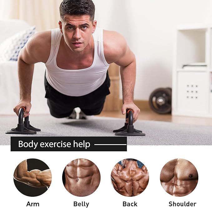 PRETYZOOM 2pcs Push-up Brackets Arm Strength Training Tool Home Fitness Push-up Stands Body Building Supplies Portable Non-slip Exercise Equipment for Upper Body Workout
