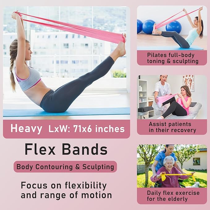 Pilates Ring Kit with Adjustable Ankle Wrist Weights, Resistance Bands, Ball, Pilates Equipment Ball for Home Workout to Tone, Sculpt and Strengthen, Fitness Magic Circle Rings for Yoga Women