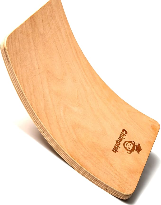 Toddler Balance Board - Wooden Wobble Board Toddler, Kids Wobble Board, Baby Balance Board (Small (17"))