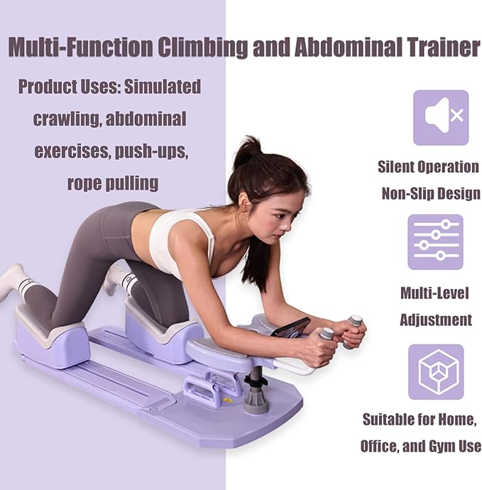 Reformer Pilates Board for Home Workout Foldable Mini Reformer Pilates Machine with ,Mountain Climbing Crawl Exercise, Lightweight & Portable for Indoor Outdoor Training.