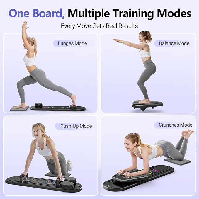 2025 Updated Pilates Board, Portable Pilates Reformer Machine for Home Workout, Easy-to-Use Pilates Sliding Board for Full Body Toning, Lightweight Fitness Gear for Beginners & Busy Moms