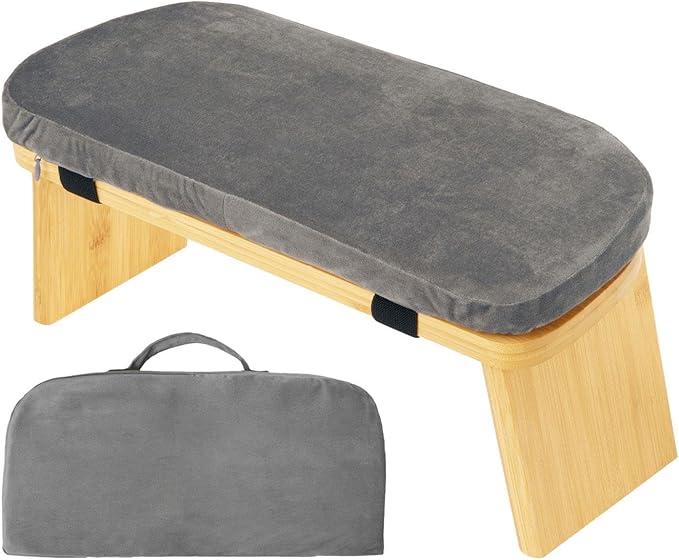 Bamboo Meditation Bench for Sitting and Kneeling, Ideal for and Prayer