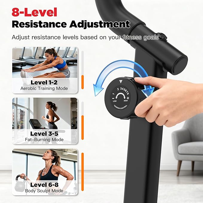 Magnetic Stair Stepper for Home,Vertical Climber Adjustable Resistance Up to 77LBS,Folding Compact Cardio Stair Climber with 350LBS Weight Capacity,19''Extended Stride