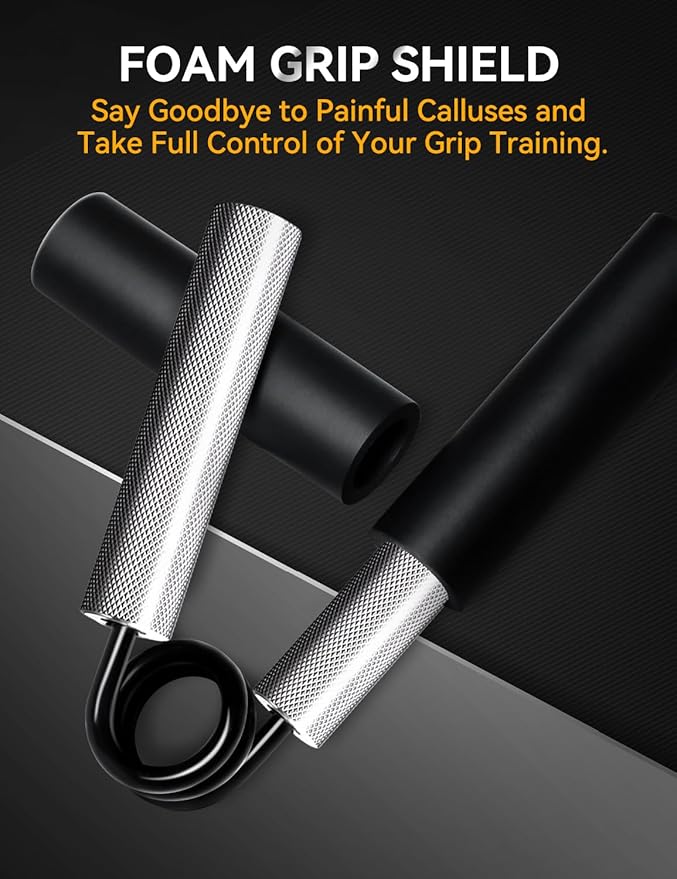 Grip Strength Trainer 4 Pack, 100LB-250LB Hand Gripper Strengthener, Non-Slip Heavy-Duty Forearm Strengthener, Hand Gripper for Muscle Building and Hand Rehabilitation Exercising with Gift Box