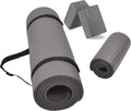 Fitvids All Purpose 1/2-Inch Extra Thick High Density Anti-Tear Exercise Yoga Mat and Knee Pad with Carrying Strap and Optional Yoga Blocks, Multiple