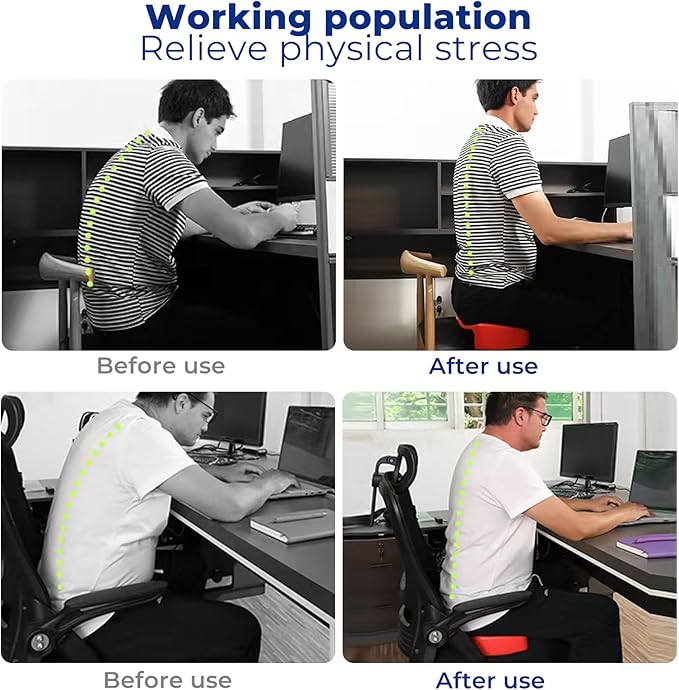 Posture Cushion for Pelvic Alignment and Ergonomic Chair Pilates Equipment Yoga Wedge to Prevent Slouching and Promote a Straight Back for Office Study Meditation Car and Postpartum Recovery