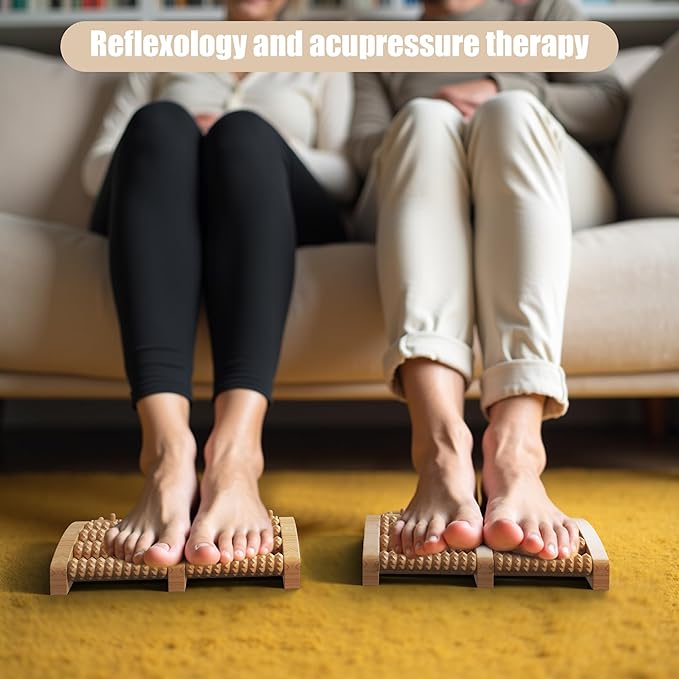 Foot massager, relieves plantar fasciitis, leg pain treatment suitable for both men and women, relieves muscle tension, reflexology and deep tissue muscle massage, Christmas gift, helps parents relax.