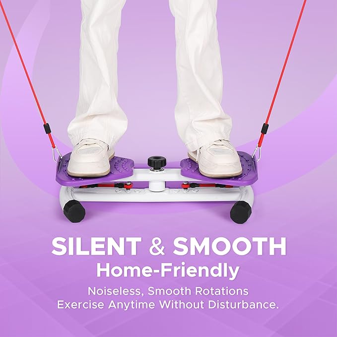 Waist Twister Machine – Waist Sculptor & Twist Exercise Machine for Abs Workout | Noiseless Ab Twister Board, Waist Twist Machine | Heavy-Capacity Anti-Slip Twist Board with Storage Bag