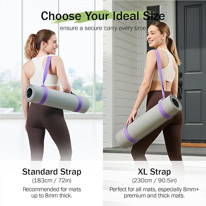 Slim Panda Yoga Mat Straps for Carrying, Adjustable Yoga Mat Carrier Sling Fits All Mats(Mat Not Included)