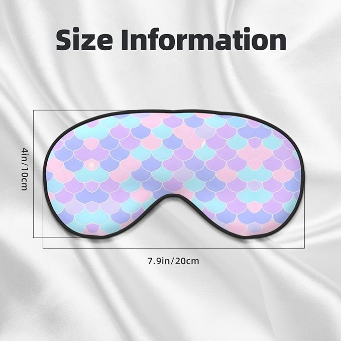 Mermaid Tattoo Head-Mounted Double-Sided Light-Blocking Sleeping Eye mask to Protect Eyes and Relieve Eye Fatigue