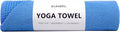 Eunzel Yoga Towel,Hot Yoga Mat Towel with Grip Dots Sweat Absorbent Non-Slip for Hot Yoga, Pilates and Workout 24" x72", Blue