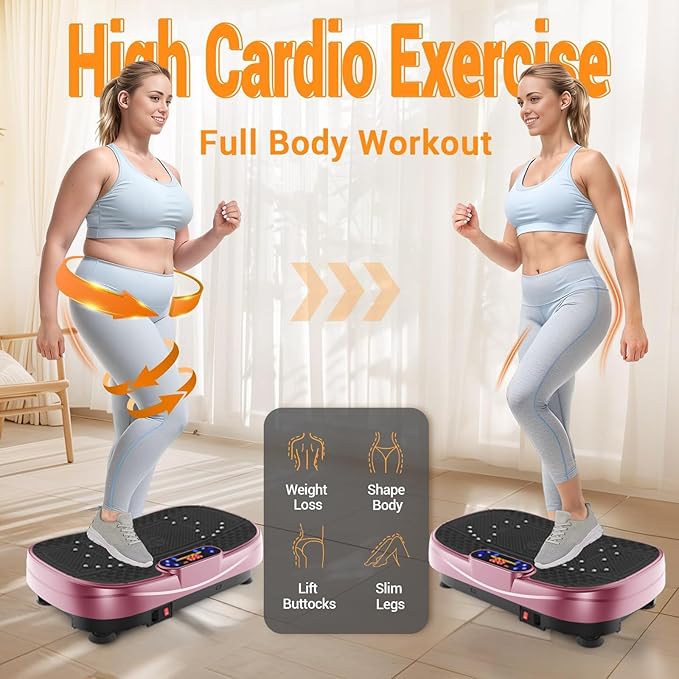 Vibration Plate, Exercise Machine,Full Body Shaker Workout Fitness Platform Home Vibration Plate