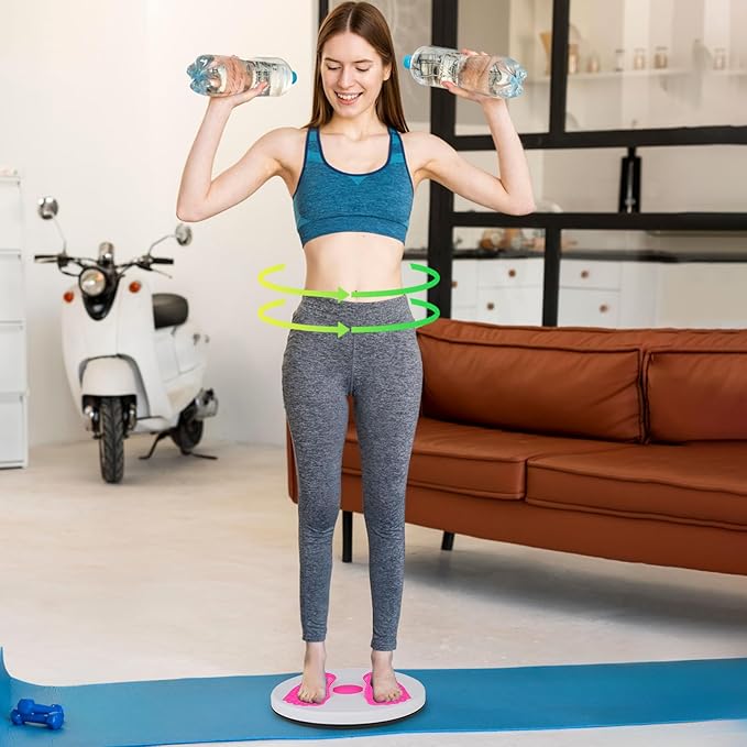 Ab Twister Board with 4 Mangets Reflexology Abdominal & Stomach Exercise Equipment for Slimming and Strengthening