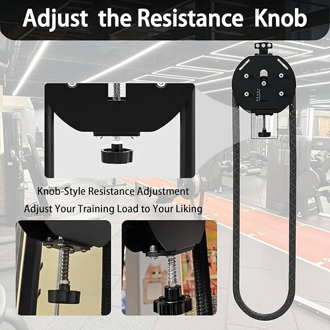 Suspension Endless Rope Pulley System, Endless Rope Trainer, Portable Cable Pulley System with Adjustable Resistance, Hanging Rope Puller Upper Limb Strength Training Ropes Climber Black