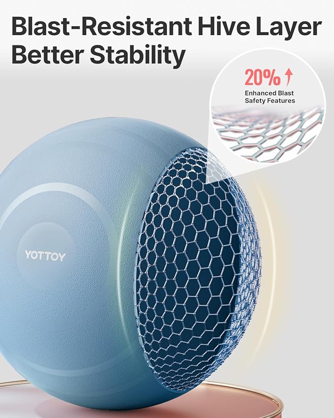 YOTTOY Anti-Burst Exercise Ball for Working Out, Yoga & Pregnancy, Extra Thick Workout Ball for Physical Therapy & Fitness