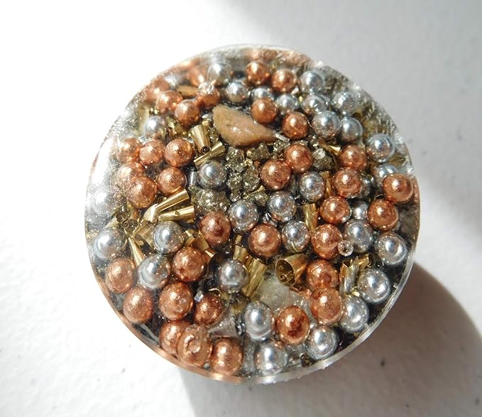 Pyrite Orgone Generator Energy Accumulator 528Hz/7.83Hz/Advance Harmonics Many Beautiful Ingredients and Colors!! (Pyrite)