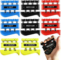 4 Weights Total 8 Piece Grip Strength Trainer Set,Hand Grip Finger Exerciser,Finger Strengthener,Work Fitness Musician Finger Relaxation