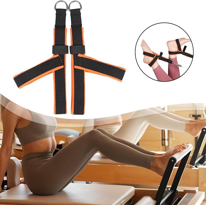 2 Pieces Pilates Straps Yoga Straps Reformer Strap Fitness Belts for Adults Home