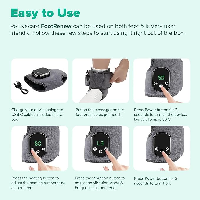 Foot Renew Triple Method Massager for Home Use - The Official 2026 - Relaxation Support for Foot and Ankles - 1 Piece