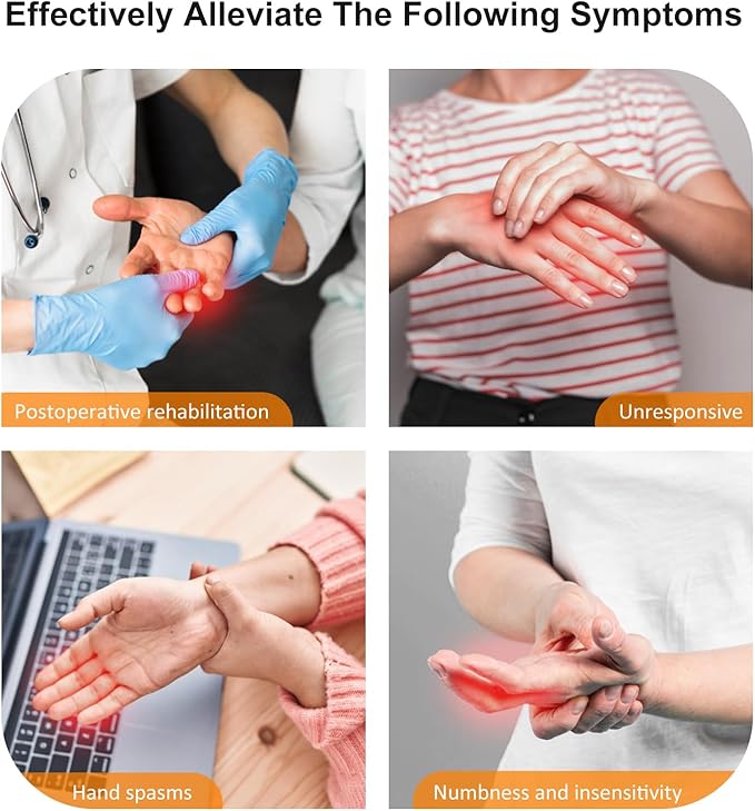 Rehabilitation Robotic Gloves for Stroke and Hemiplegia Recovery, Rechargeable Stroke Hand Recovery Device, Hand Function Training, Finger Exerciser Device for Arthritis Patients (Orange Right Hand S)