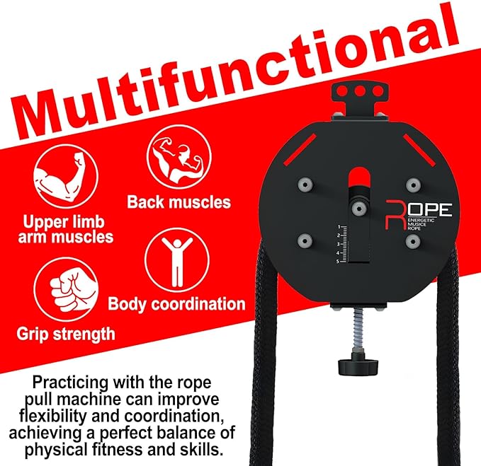 Suspension Endless Rope Pulley System,13 FT Nylon Rope, Home Gym Infinity Rope for Interval Resistance Training,Can be Mounted on a Sturdy Door Frame, Beam, or Professional Fitness Rack