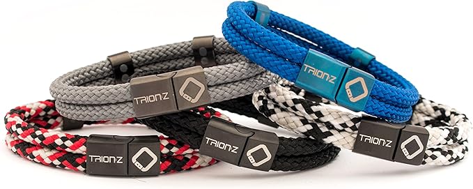 Trion:Z Zen Loop Duo Magnetic Field Therapy Wristband for Women & Men Featuring Patented ANSPO Technology (Indigo Blue, Large)
