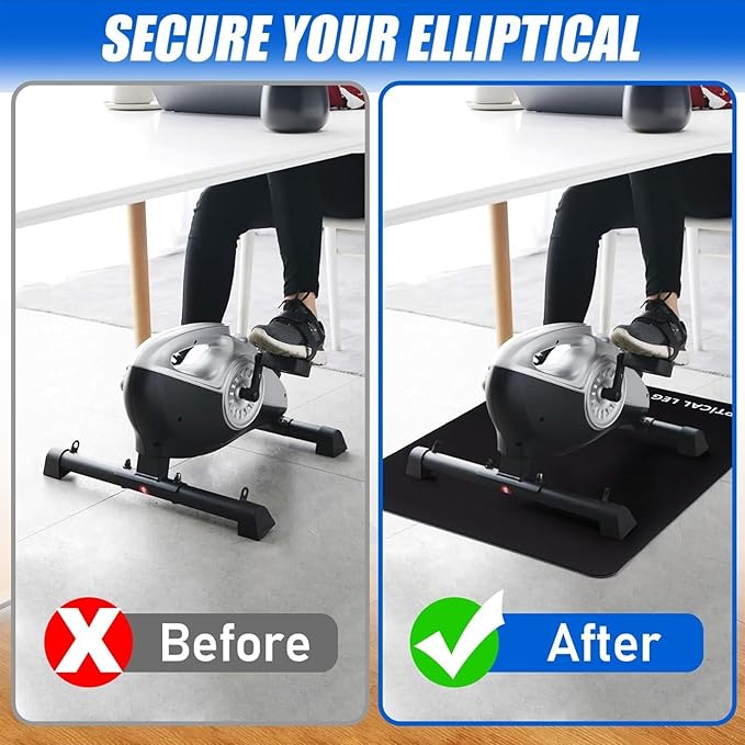 Exercise Bike Trainer Mat, Exercise Equipment Protective Floor Mat for Under Stationary Bike, Spin Bike, Fitness Equipment