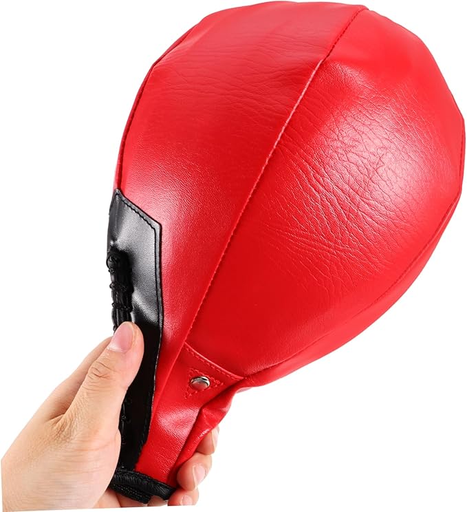 Happyyami Pyramid Boxing Speed Ball Reaction Training Equipment for Home Use Sturdy Synthetic Leather Adjustable Height for Men and Teens Improves Hand-Eye Coordination