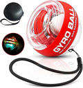 Auto-Start Wrist Power Gyro Ball with LED Lights, Wrist Strengthener and Forearm Exerciser for Stronger Arm Fingers and Muscle