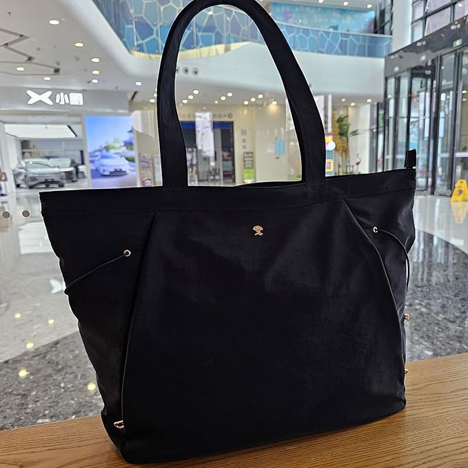 ESVAN Yoga Tote Bag for Women Shoulder Bags Drawstring for Office Workout Travel Carryall Pilates Gym and Beach