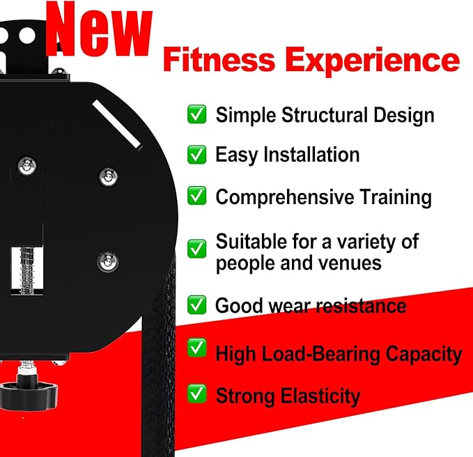 Suspension Endless Rope Pulley System,13 FT Nylon Rope, Home Gym Infinity Rope for Interval Resistance Training,Can be Mounted on a Sturdy Door Frame, Beam, or Professional Fitness Rack