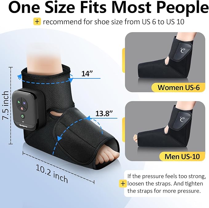 Comfytemp K1007 Air Compression Therapy Device, Portable Foot Massager for Circulation and Pain Relief, K251623 FDA Cleared