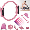 Home Pilates Kit for Women， Pilates Essentials Kit for Women，Pilates Equipment，14 Inch Fitness Circle, 9 Inch Yoga Ball 5 Resistance Bands for Beginners Home Workouts