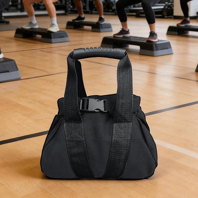 Adjustable Weight Sandbag, 0–35 Lbs Kettlebell Training Equipment, Portable Workout Bag with Handle for Fitness Strength Training Bodybuilding Yoga and Home Gym Exercise