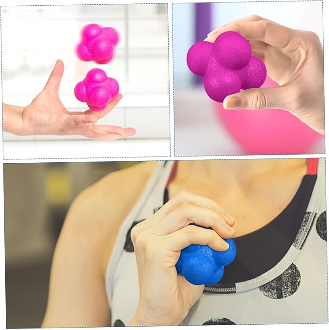 GARVALON 6 Pcs Hexagonal Reaction Balls Fitness Agility Training Equipment for Goalkeeper and Sports Exercise Lightweight Reaction Balls for Hand Eye Coordination Colorful