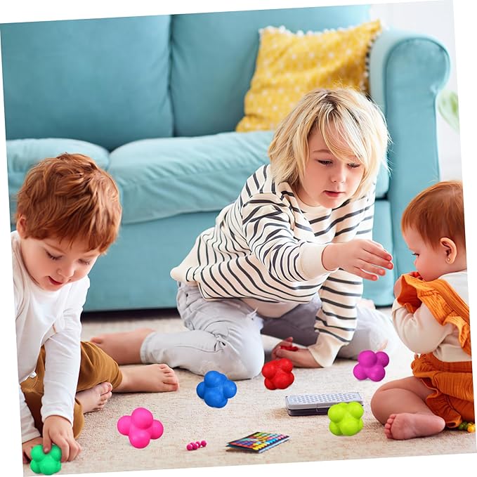 ibasenice 6 Pcs Hexagonal Reaction Training Balls for Agility and Reaction Balls for Sports Training Improve Coordination and Reflexes