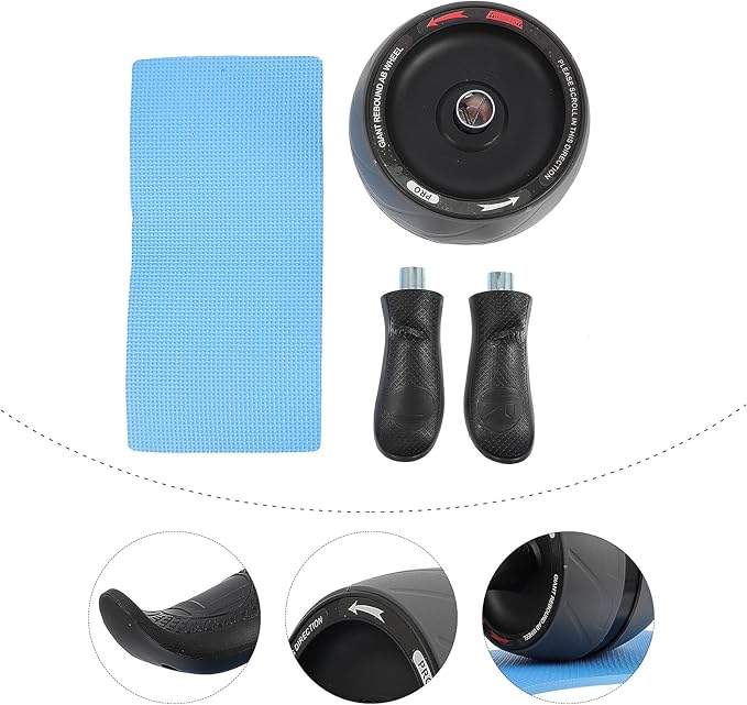 Ab Roller Wheel Automatic Return Fitness Equipment Abs Core Strength Training Muscle Workout Roller for Home Gym Men and Women
