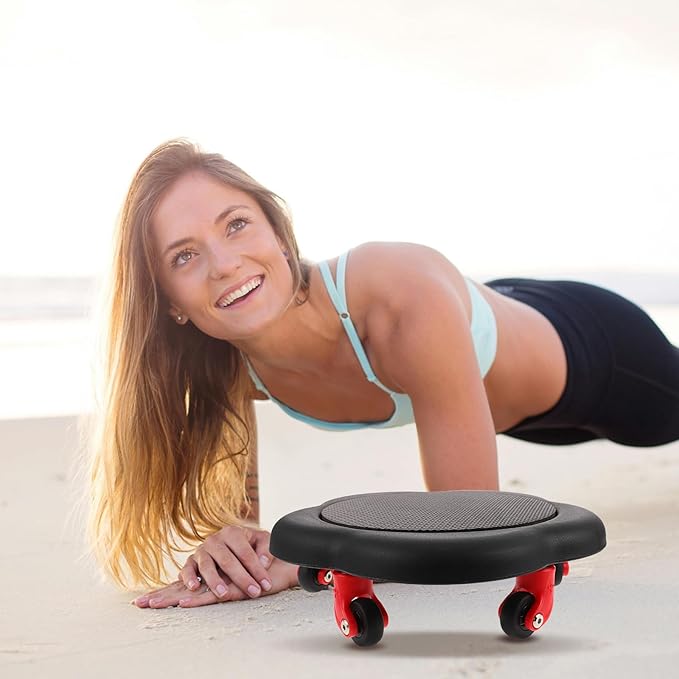 Veemoon Five-wheel Ab Roller Core Exercise Wheel with Flower-shaped Dual-sided Sliding Discs for Home Abdominal Training and Strength Workout