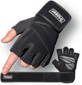 Trideer Workout Gloves for Men, Weight Lifting Gloves with Wrist Wrap Support, Full Palm Protection & Extra Grips for Weightlifting, Exercise, Cross Training, Fitness, Pull-up