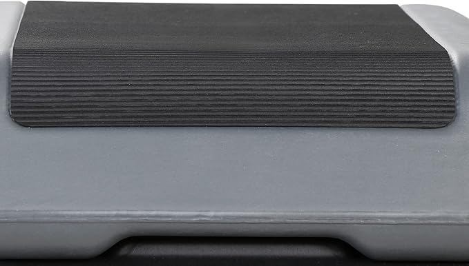 16" x 16" Adjustable Exercise Aerobic Step Platform Fitness Stepper with 4 Removable Risers 4'' - 6'' - 8''-10''-12'' Height for Home Gym Cardio Strength and Training