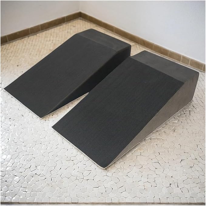 2Pcs Yoga Wedge Blocks and Squat Wedge Board Multi Functional Stretch Slant Board with Non Slip EVA