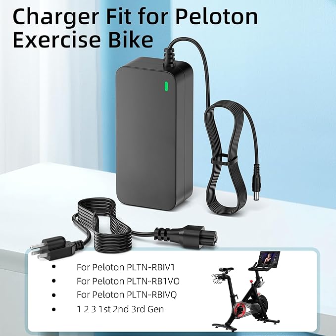 Power Cord for Peloton Exercise Bike 12V4.17A AC/DC Adapter Replacement Peloton Exercise Bike Model: PLTN-RB1VO PLTN-RB1V1 PLTN-RB1VQ