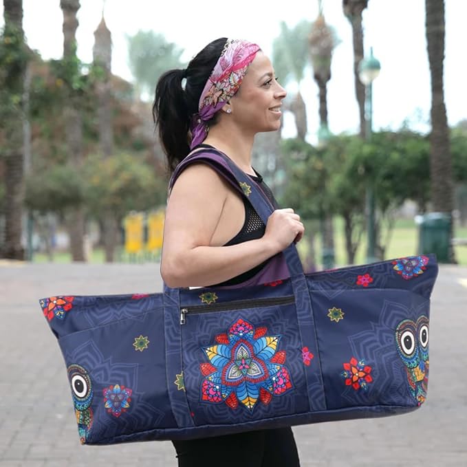 Yoga Mat Bag Yoga Mat Carrier with Shoes Compartment & Wet Pocket Pilates Bag with Zipper Pockets & Yoga Mat Holder Strap Yoga Bags and Carriers Fits All Your Stuff