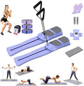 Pilates Board 8-in-1 Set by DAZIFIT - Portable Reformer with Resistance Bands, Handles & Non-Slip Socks - Foldable Workout Equipment for Core, Glutes, Legs & Arms - Compact Fitness for Home