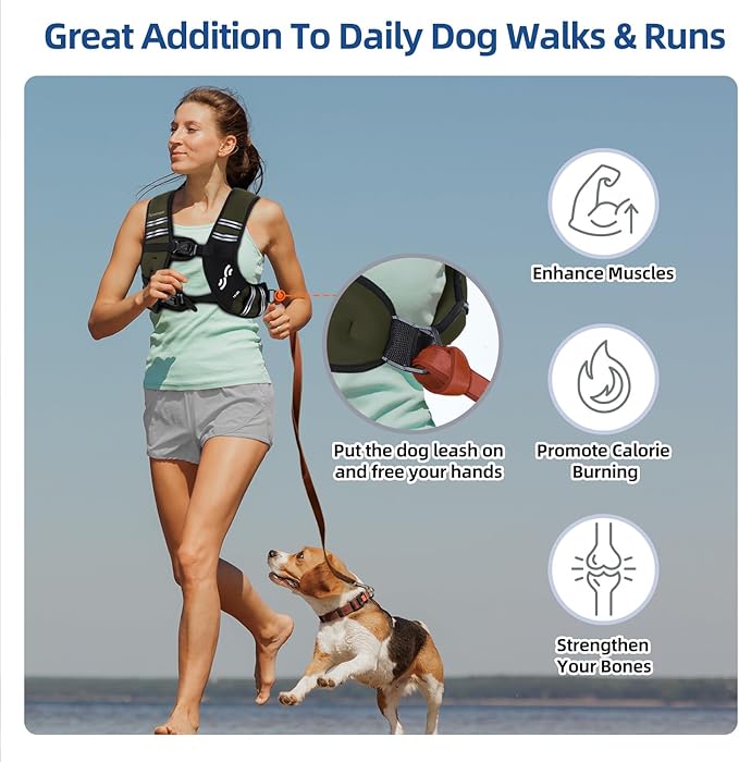 Sportneer Weighted Vest Woman: 8lb/12lb/15lb/20lb/25lb Weight Vest for Walking with Phone Bag, Adjustable Women Weighted Vest for Running Rucking Vest for Jogging Strength Training Weight Loss