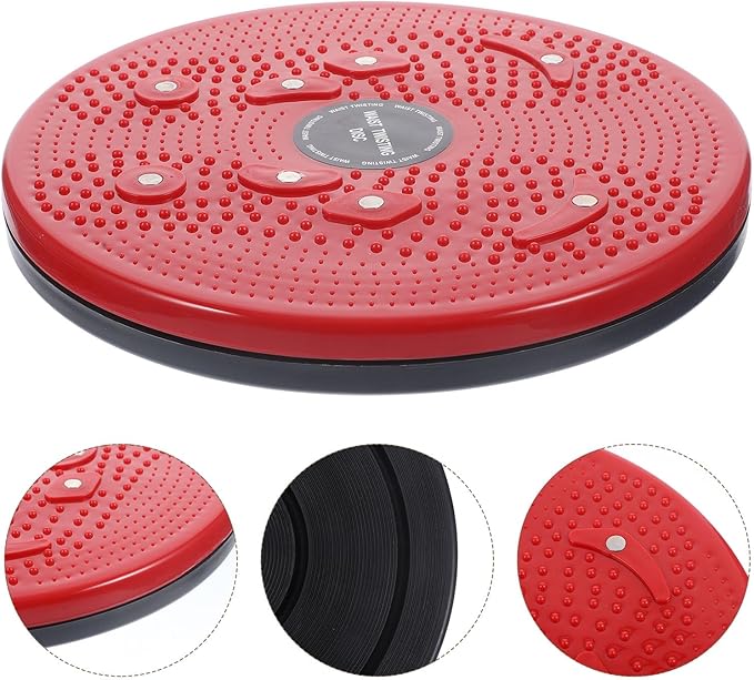 Milisten Small Waist Twisting Disc Fitness Twisting Board Red Portable Body Shaping Workout Tool for Home Exercise and Female Waist Training