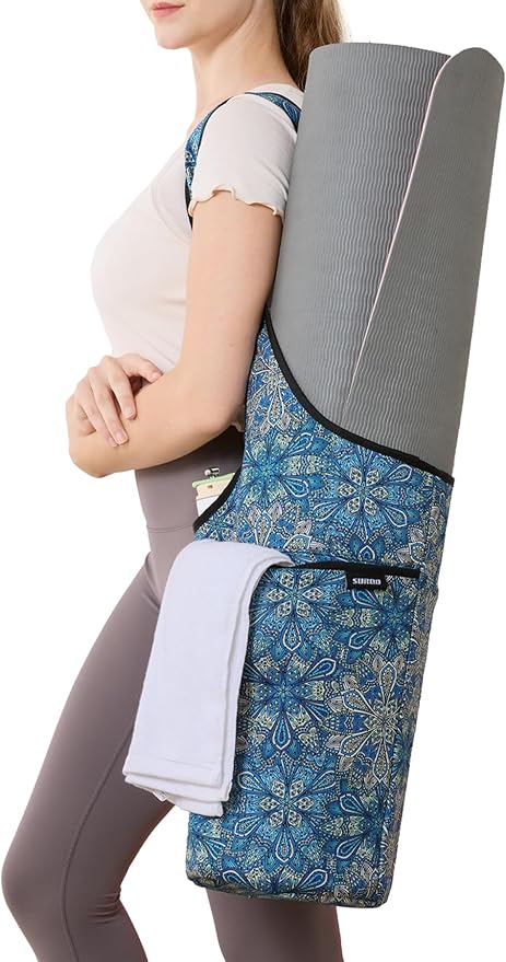 Yoga Mat Bag – Neoprene, Lightweight, Spacious Carrier, Large Zipper Pocket, Ideal for Gym Yoga & Fitness Mats