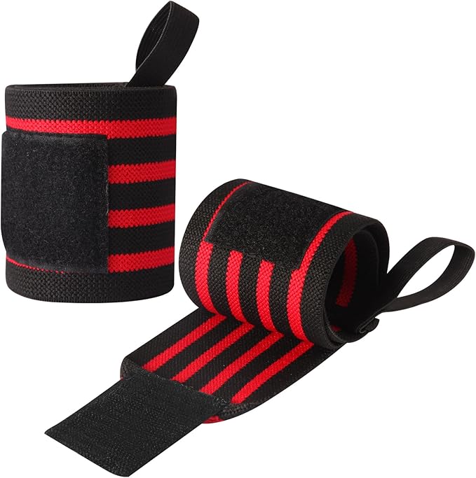 Wrist Support Straps & Lifting Straps, Ultra-Elastic Adjustable Design, Universal Wrist Support Gear for Bench Press, Deadlift, Powerlifting and Gym Training