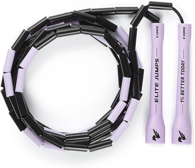 Elite Jumps - Do Hard Things 1” Beaded Jump Ropes | Crossover Jump Rope for Your Exercise Equipment | Segmented Jump Rope