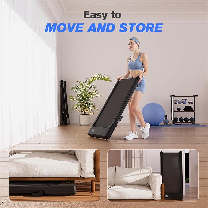 Walking Pad,6% Walking Pad with Incline,No-Assembly Walking pad Treadmill with APP and Remote Control,LED Display,2.5 HP Quiet Under Desk Treadmills,300 lbs Capacity